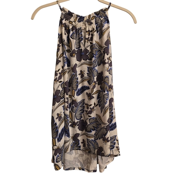 LOFT Tops - LOFT Elegant Floral Top in Cream and Blue